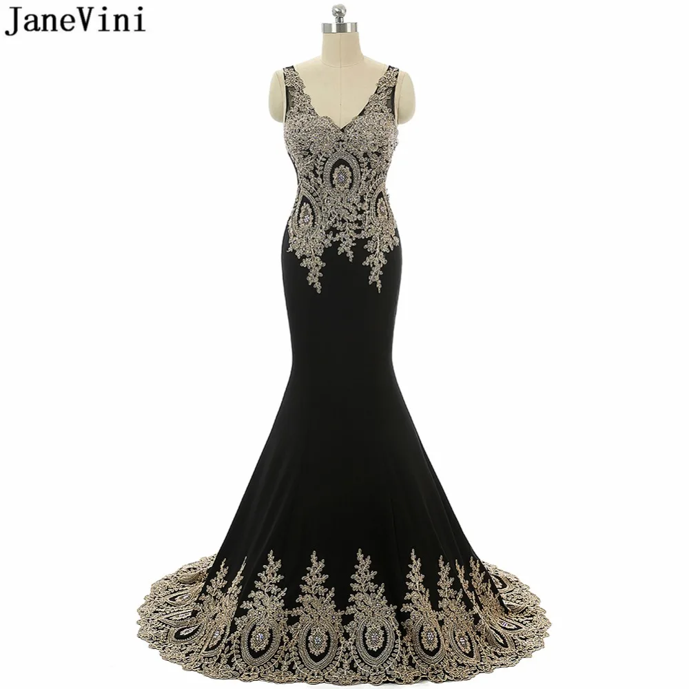 Женское вечернее платье с юбкой годе и V образным вырезом|Платья для матери