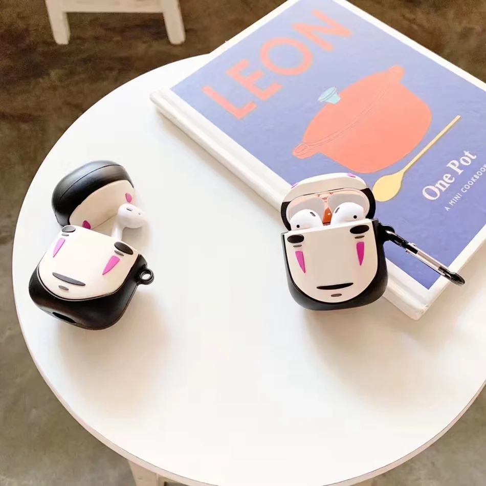 Для AirPods 1/2 чехол милые Мультяшные наушники аниме чехол для Apple Airpods 2 мягкий силиконовый защитный чехол Fundas с карабином