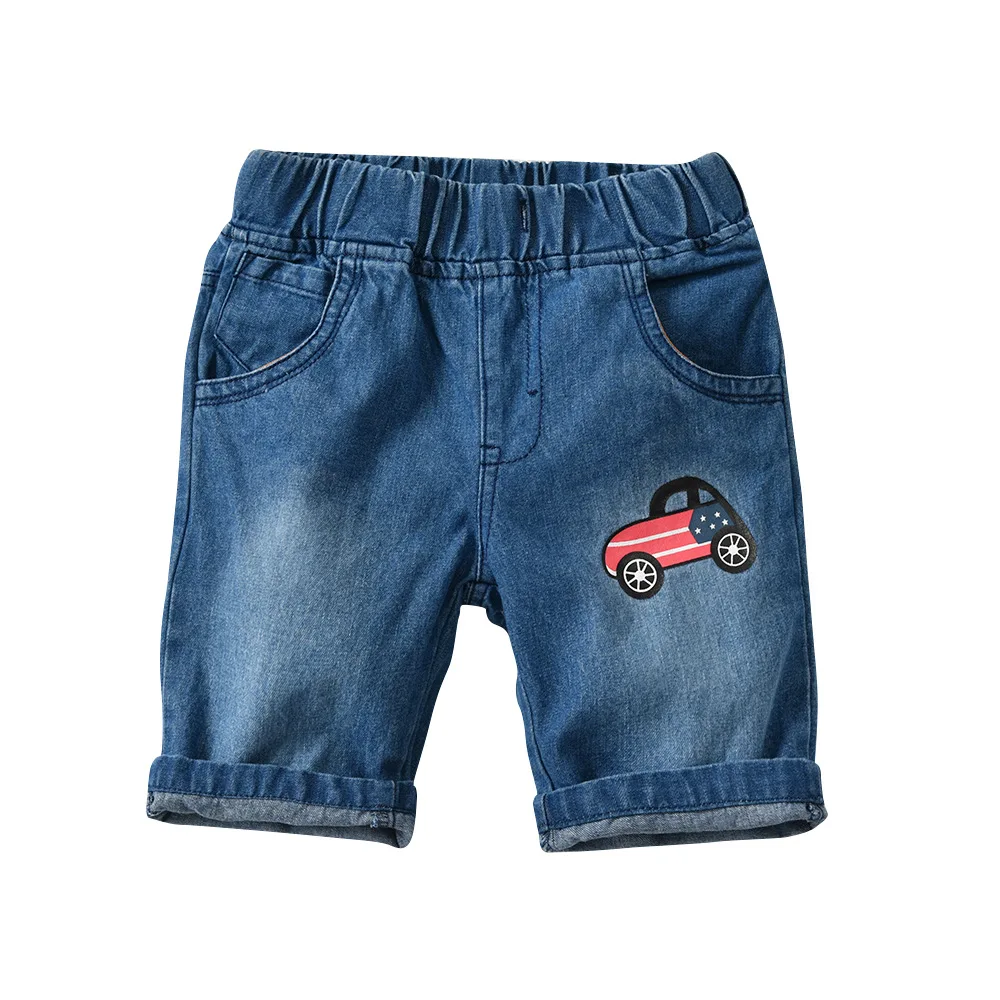 Shorts Boys 2018 New Summer Kids Clothing Brand Cotton Beige Short Sleeves Tee With Jeans Children Clothes Set Free Shipping |