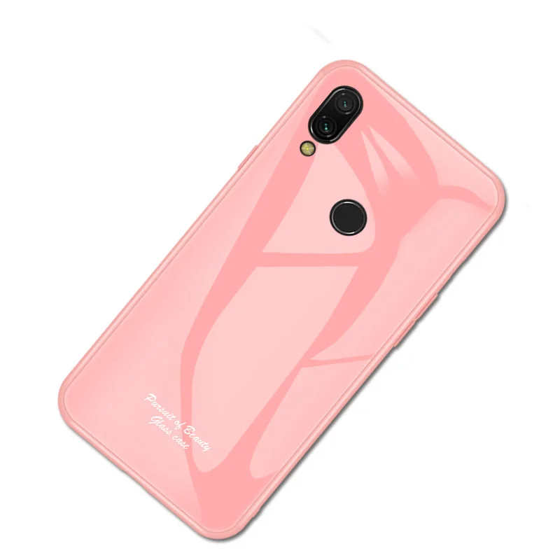 Для Xiaomi Redmi Note 7 чехол милый Macaron закаленное стекло противоударный для Pro Чехол