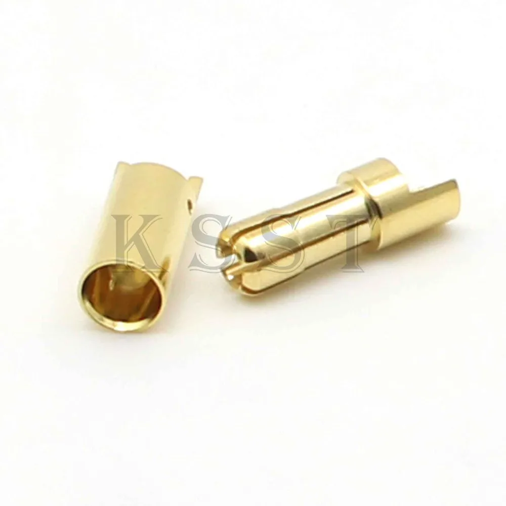 GC5510 10 пар 5 мм медная пуля Банановый штекер Разъемы + гнездо для RC двигатель ESC