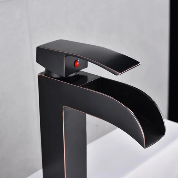 Azeta Бесплатная доставка кран для раковины ванной черный латунный смеситель с