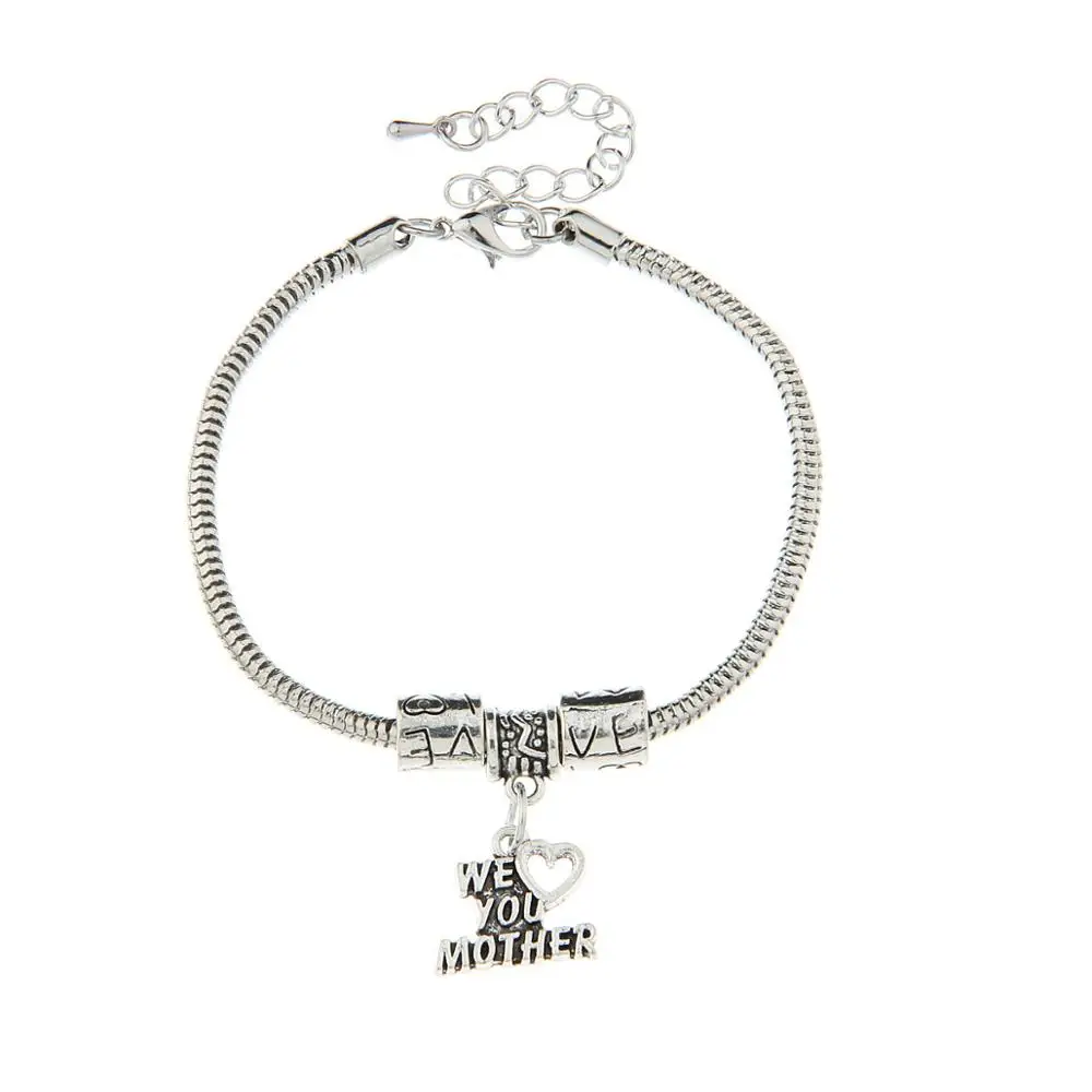 Новинка очаровательный браслет с сердечками для мамы и дочки семейные подарки