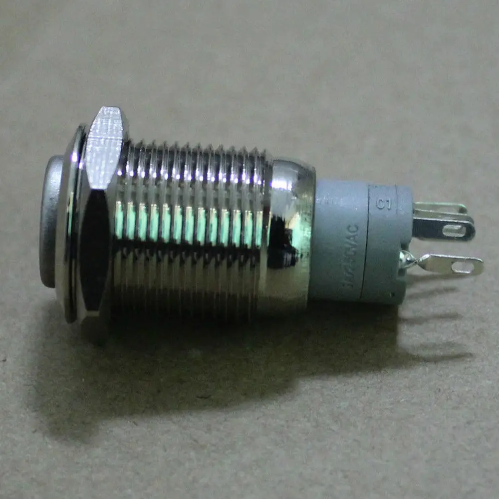 EE поддержка 16 мм 12 В светильник кнопка включения/выключения металлический