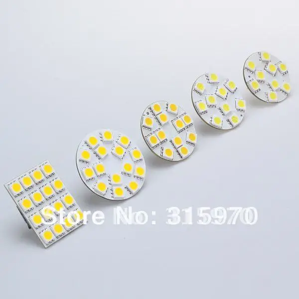 15 Светодиодный G4 свет круглый доска SMD 5050 широкий напряжение AC/DC10-30V задний штырь белый Коммерческая инженерия в помещении 20 шт./партия