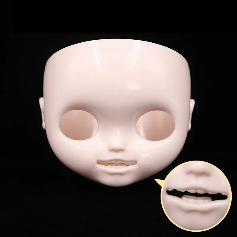 shiny face-B Blyth кукла ледяной индивидуальные лицо открытый рот с зубами язык белая кожа губы вырезает бровь лицо с задней пластиной и винтами - Цвет: shiny face-B