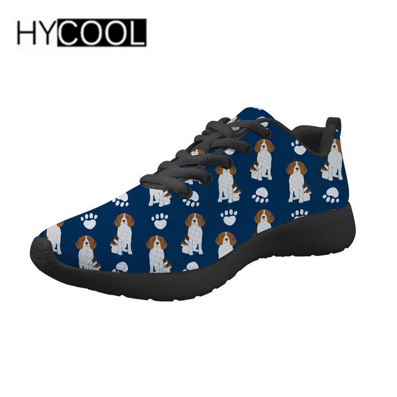 Беговые кроссовки HYCOOL Beagles с изображением собаки сетчатые дышащие для женщин и