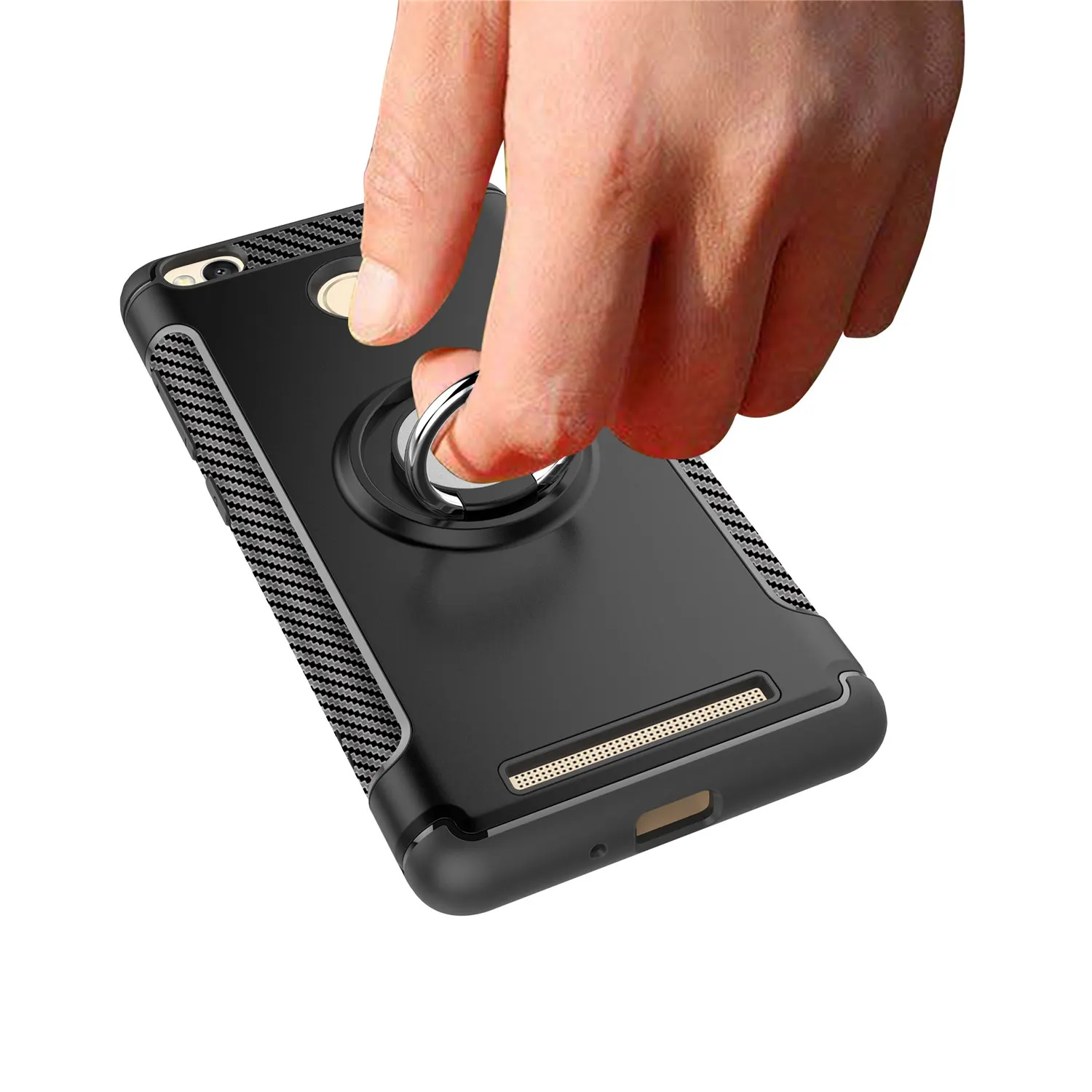 Case For Xiaomi Redmi 3s Car Holder Magnetic Suction Ring Bracket Shockproof Rugged Armor Phone Cases 3x 3 Pro Cover |