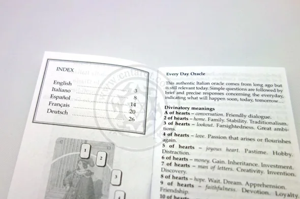 Шт. 52 шт. итальянская доска игральные карты каждый день Oracle не Таро