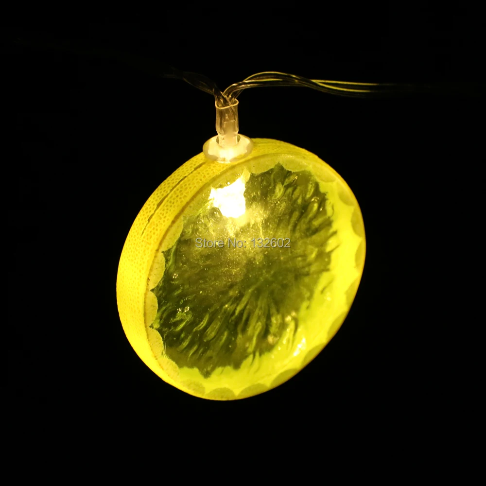 Батарея 2 м 10LED Lemon Shaped LED String Lights праздничная Вечеринка бар клуб Ресторан
