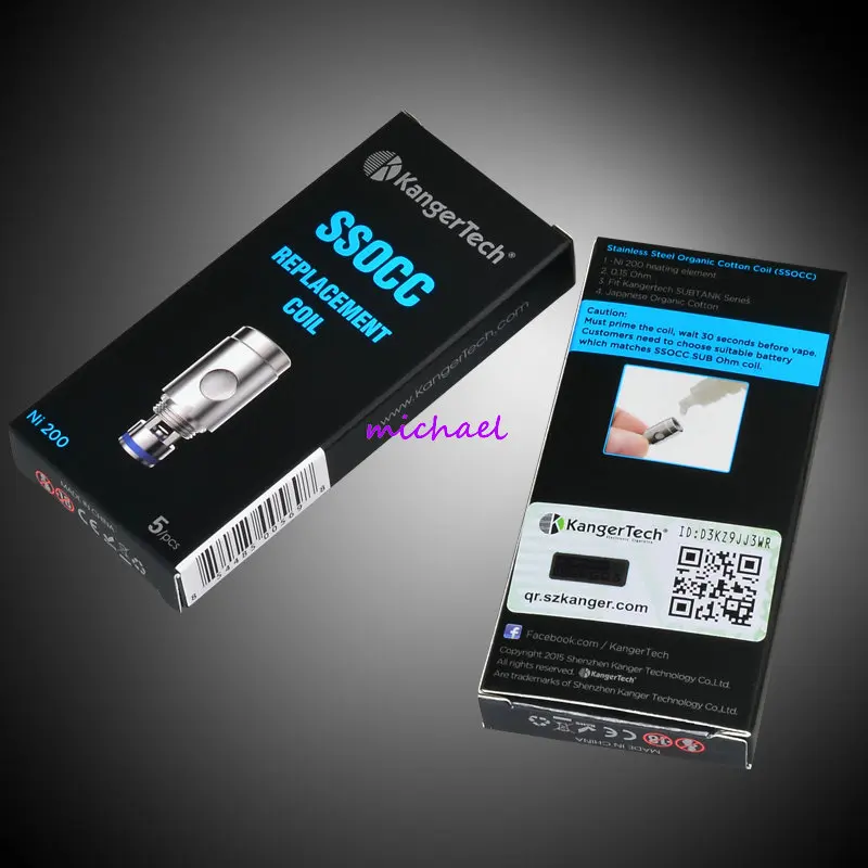 Оригинальный Kangertech Subtank OCC NI200 Ni 200 Sub Ohm катушка SSOCC ni200 для V2 Plus Nano MINI 0 15 Ом 5 шт./лот|sub