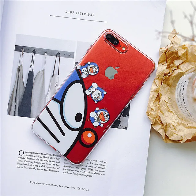Силиконовый мягкий ТПУ чехол Rlenda для телефона iphone 7 Plus 8 X/XS/XR/XS Max 6s 6 с мультяшным