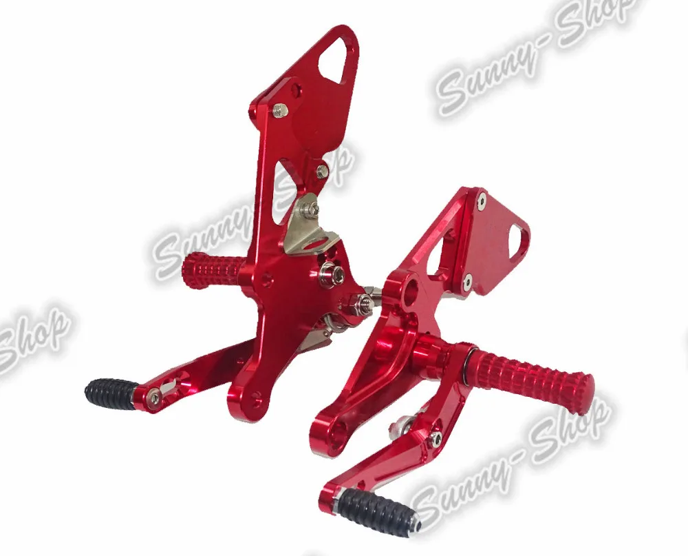 Waase ЧПУ Регулируемая Rider Сзади наборы для ухода за кожей Rearset Подножка для ухода за кожей ног колышки Yamaha MT-07 MT07 FZ-07 FZ07 2013