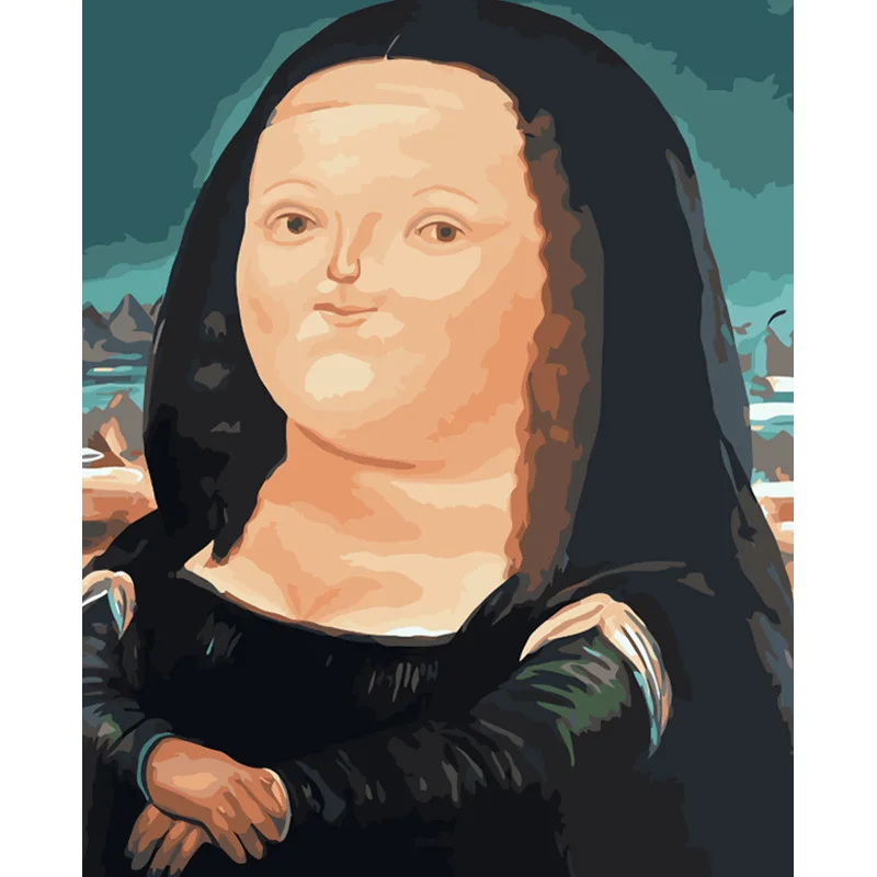 wall picture Q Mona lisa DIY Painting By Numbers Modern Wall Art Handpainted Oil For Decoration | Дом и сад