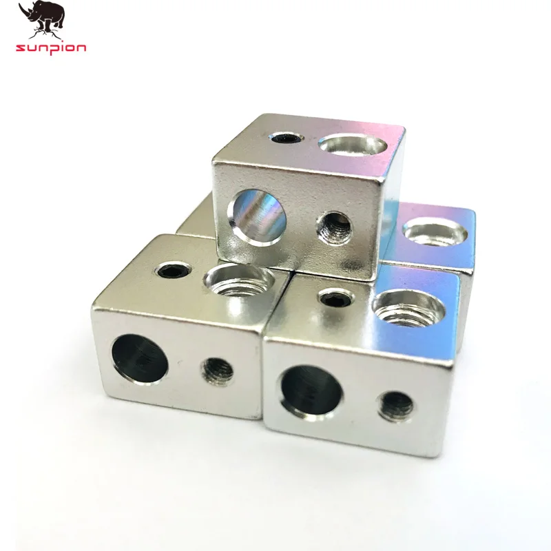 SUNPION 2PCS /LOT 3D Printer accessories MK10 Heater Block heating aluminum block for wanhao MK10 extruder 3D printer parts