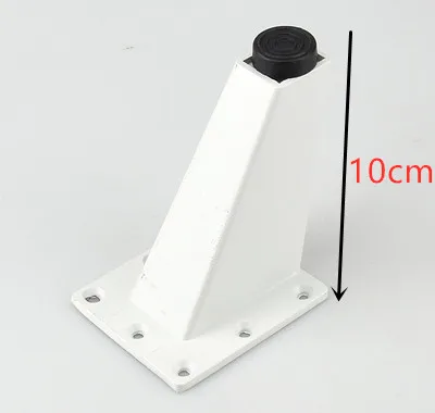 white 10cm 8 см-10 см алюминиевый сплав ножки для шкафа Регулируемая высота ножки для офисной мебели диван-кровать Нескользящая поддержка ноги оборудование - Цвет: white 10cm