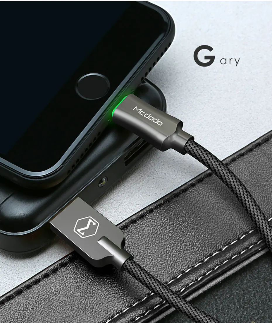 Usb-кабель Mcdodo для iPhone X, 8, 7, 6 Plus, автоматическое отключение, провод для быстрой зарядки, для iPhone 6S, 5S, SE, iPad, синхронизация данных, usb-кабель для зарядного устройства