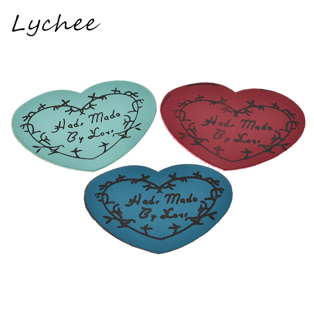 Lychee 20 шт. ярлыки для одежды ручная работа любовь искусственная кожа этикетки