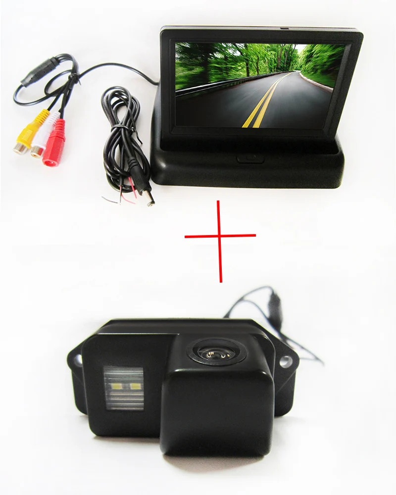 Color CCD Car Rear View Camera for Mitsubishi Lancer Evolution with 4.3 Inch foldable LCD TFT Monitor |