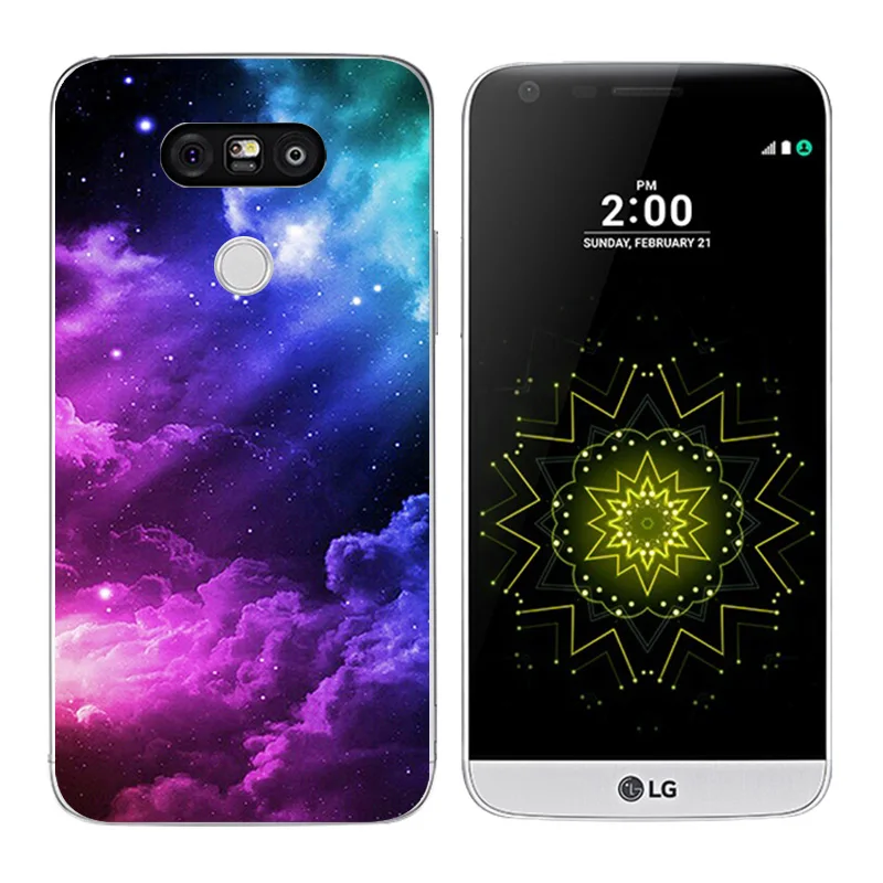 Для Coque LG G5 чехол ТПУ прозрачный для телефона с принтом сосны силиконовый мягкий