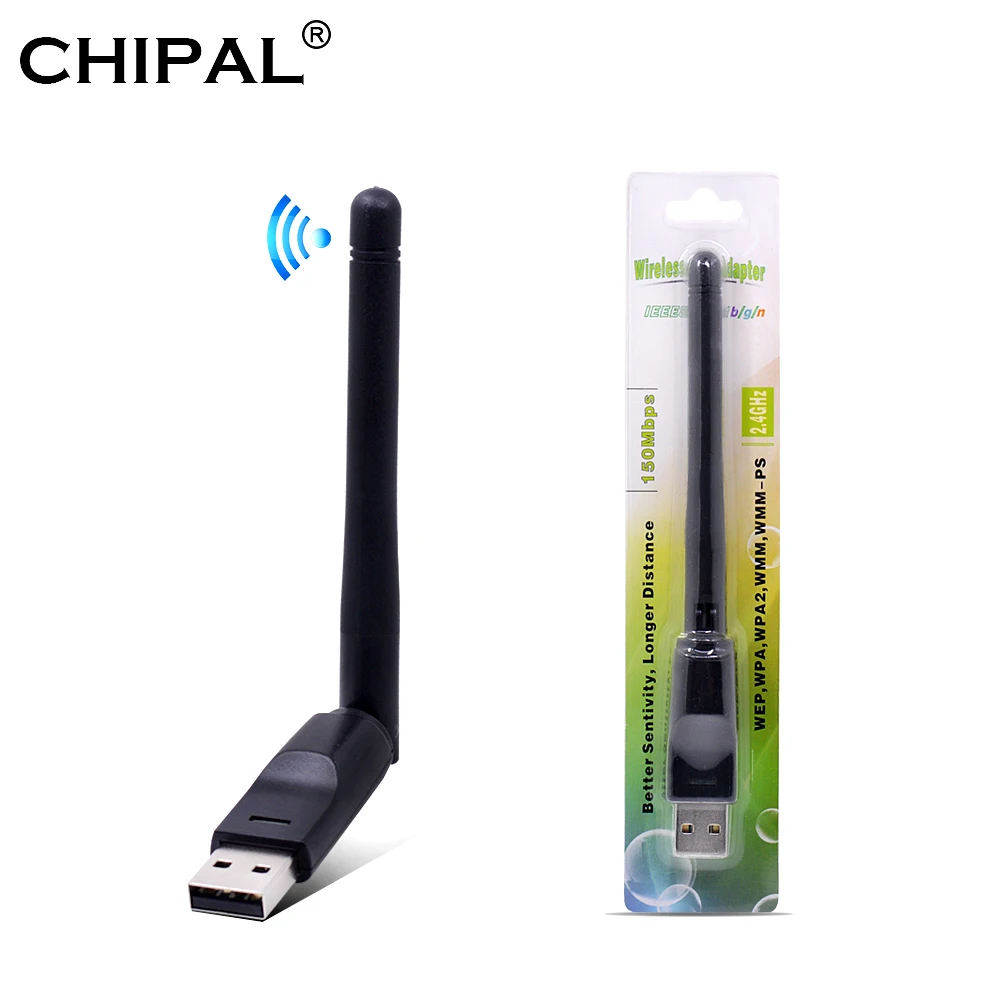 10 шт. CHIPAL 150 Мбит/с Ralink RT5370 беспроводная сетевая карта мини USB 2 0 Wi Fi адаптер Антенна