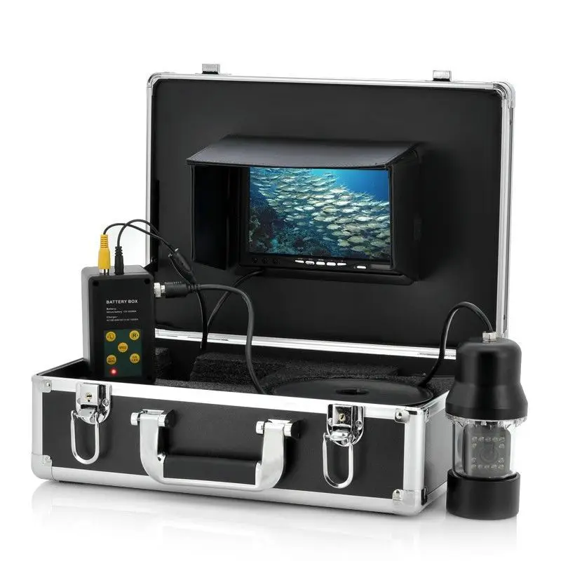 

Камера для подводной рыбалки PDDHKK с ЖК-дисплеем 7 дюймов, 20 м, 50 м, 16 шт. белых/ИК-ламп, водонепроницаемая IP68 камера с поворотом на 360 градусов