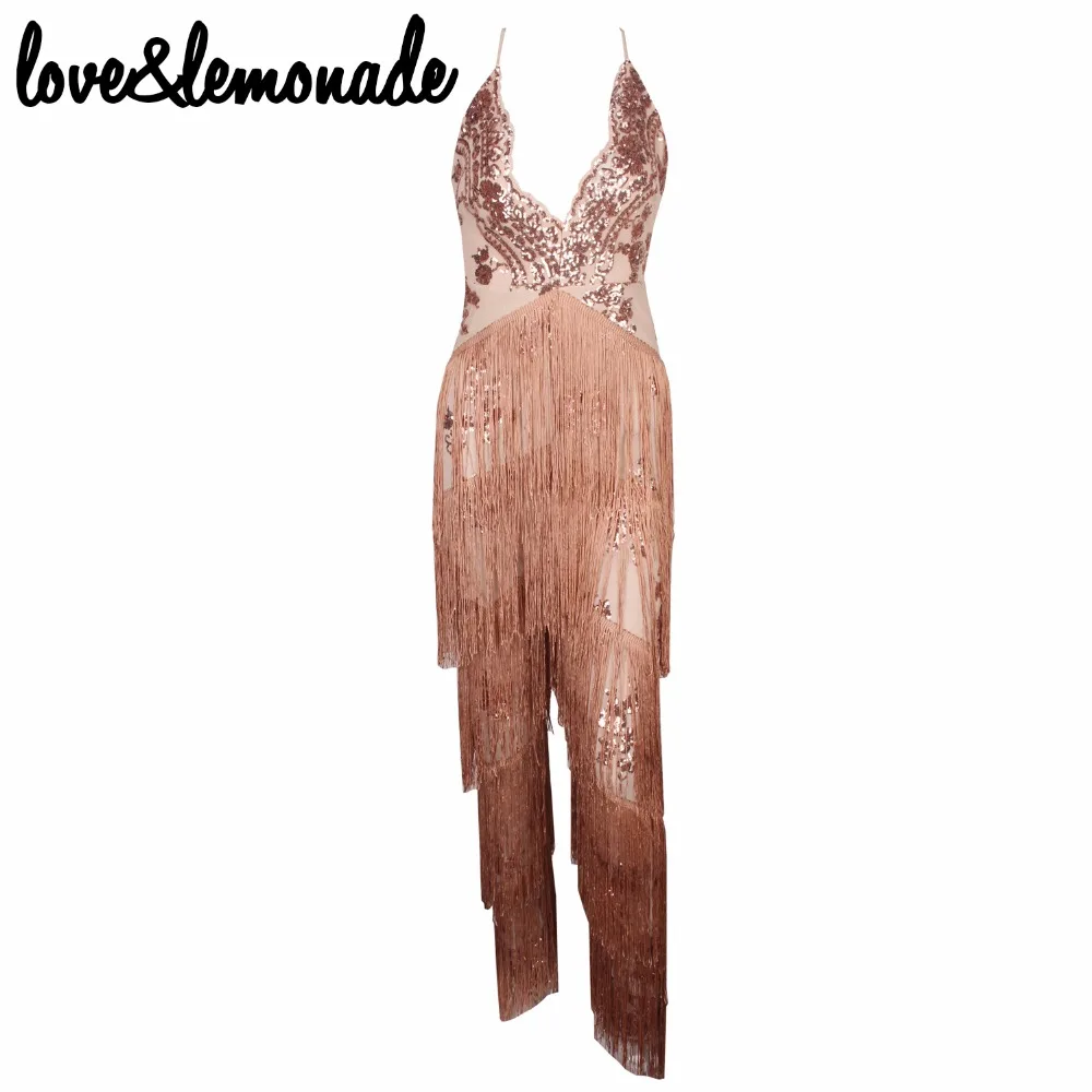 Комбинезоны с v-образным вырезом и кисточками Love &amp Lemonade TB 9900 | Женская одежда