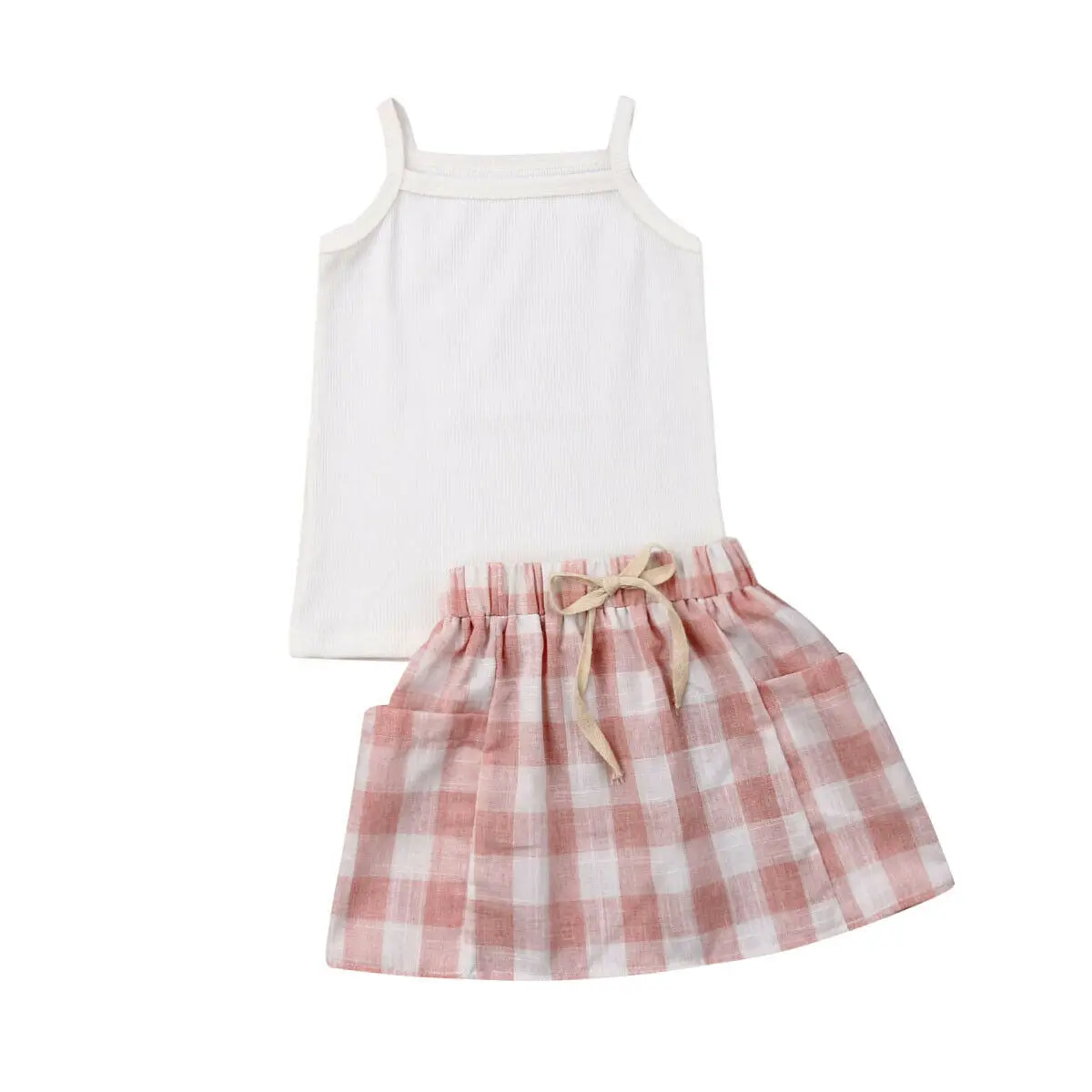 Лидер продаж комплект одежды из 2 предметов для маленьких девочек футболка Топы +