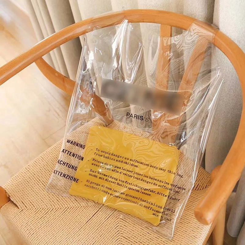 

OXANT PVC Bag For Women Letter Handbag Send Wallet Shopping Fashion Decoration 2019 Summer Female Bags Colors