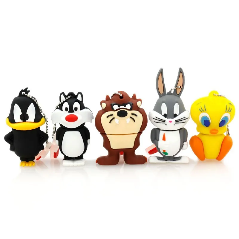 Amthin pendrive animal 4G dafy 8G Duck 16G Bugs Bunny Crow Lion cat USB флэш-накопитель U диск Creativo Pendrive Memory Stick подарок