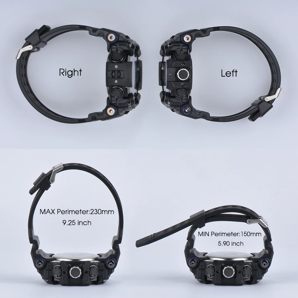 

GOODWEEK Digtial Waterproof Man Sport Watch Led Multifunctional Army Military Quartz Watch G Style Dual Dispaly Watches Relogio