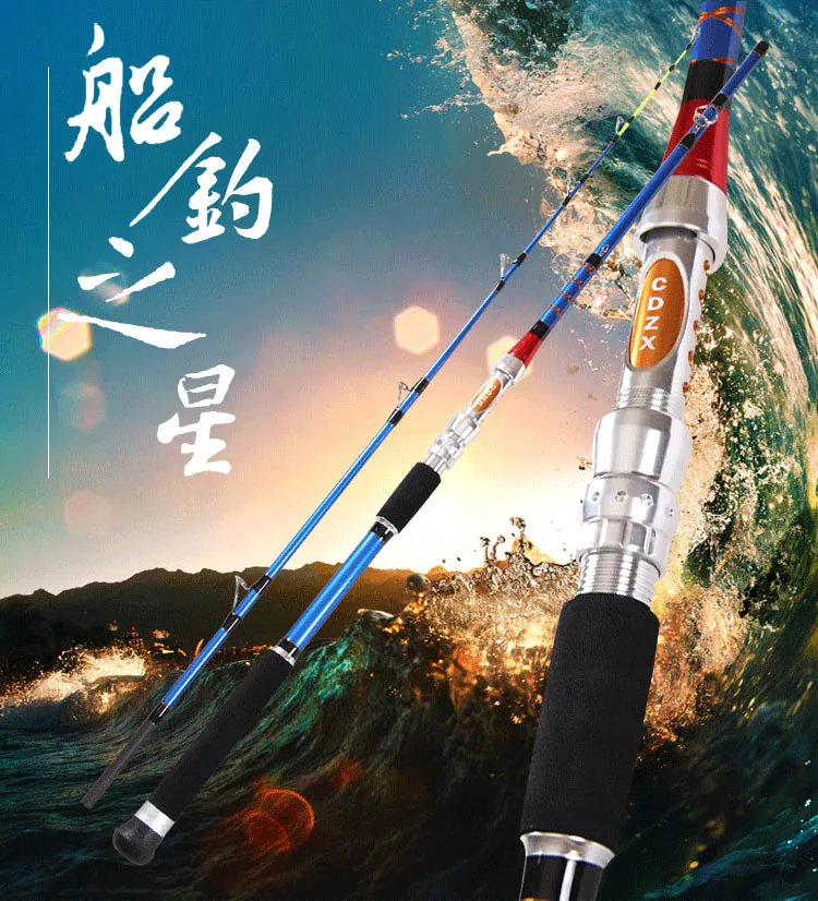 Рыболовная удочка из углеродного волокна с синими фиксаторами длина удилища 1.8м