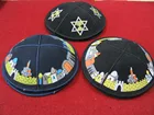 Кожа и замша KIPPAH с принтом еврейская кипа КОЖА YARMULKE KIPPAH цена за 10 штук