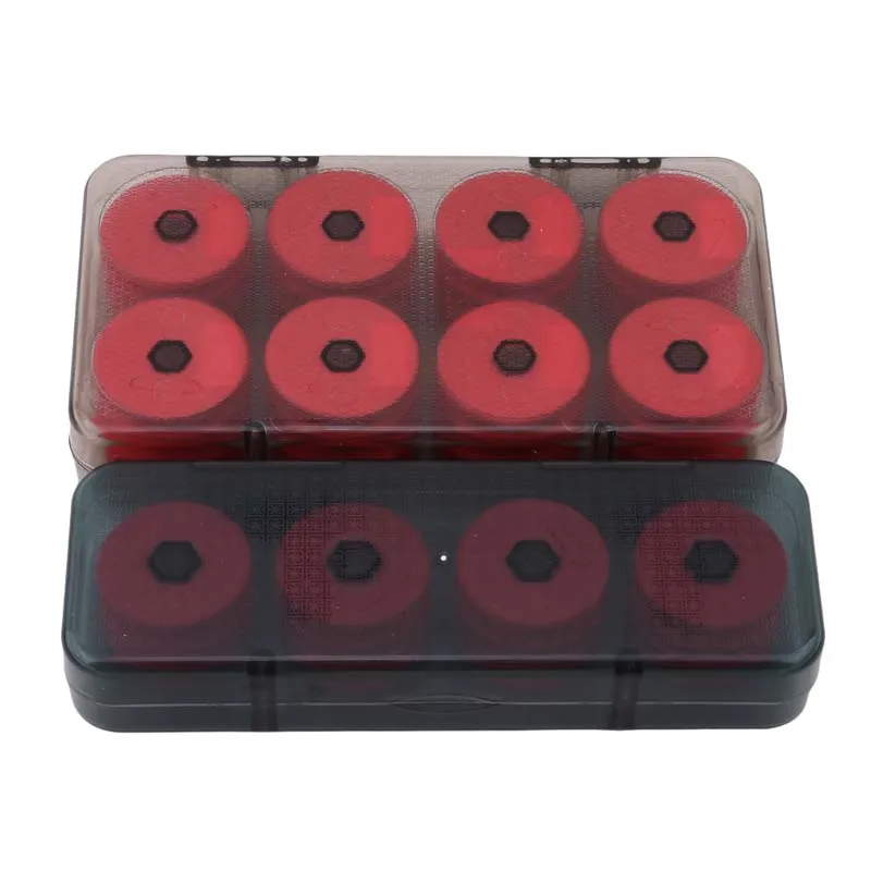 8/16Pcs Foam Winding Board Fishing Line Shaft Bobbin Spools Tackle Box Red Lines