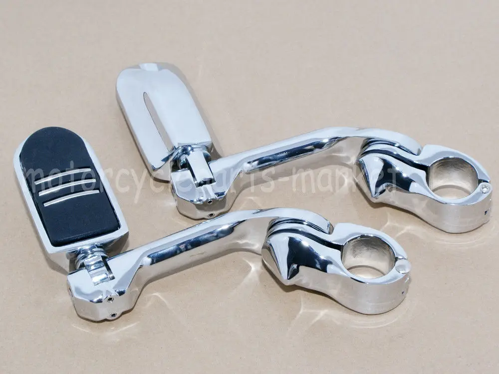 Universal Motorcyclel 32mm Long Angled Highway Engine Guard Foot Peg Footrest For Harley Suzuki Yamaha Kawasaki 1-1/4&quot 1.25&quot Bar |
