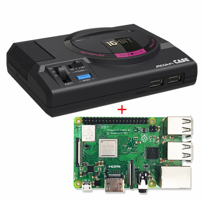 Чехол RETROFLAG NESPI+ для Raspberry Pi 3B+ 3B 2B игровая консоль с функциональным питанием и сбросом Видео игровой консоли DYI