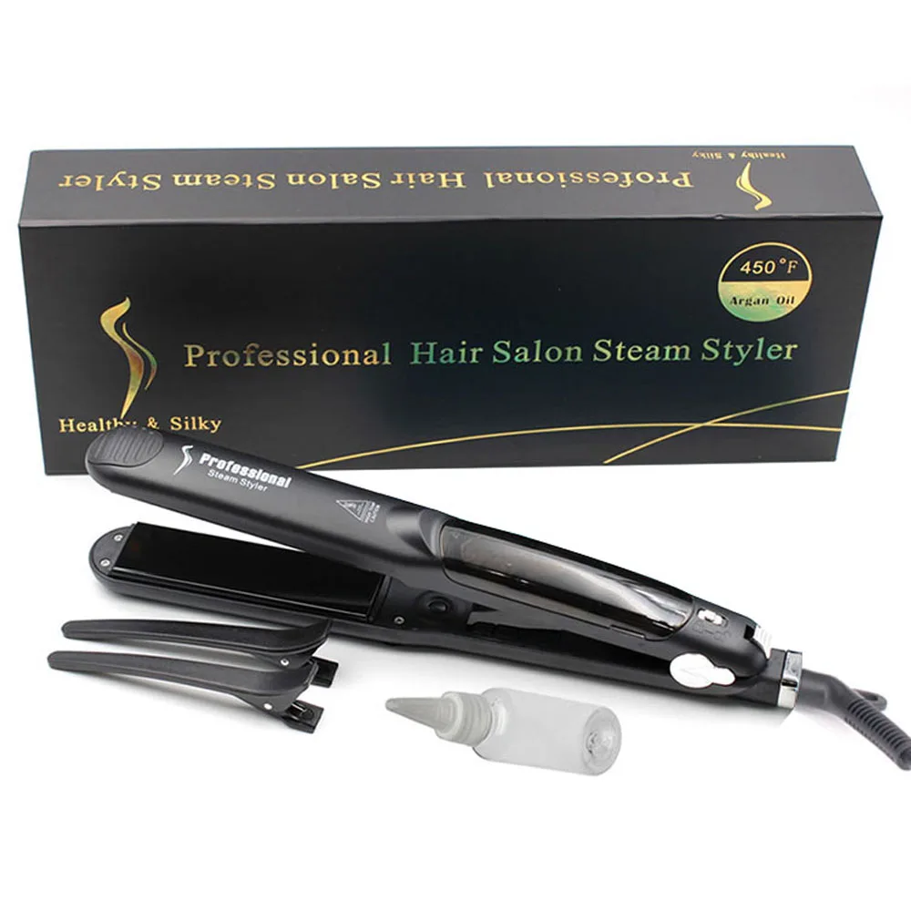 Паровой выпрямитель для волос профессиональный турмалиновый Керамический с