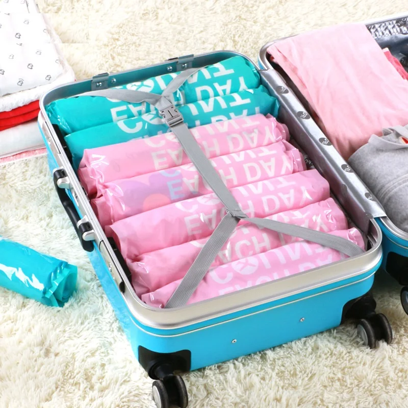 Ручная прокатка компрессионные вакуумные пакеты для хранения одежды