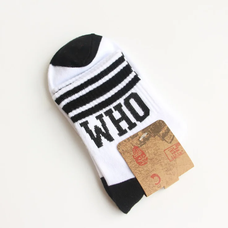 4 Шт. Новый Женщины/Мужчины Хлопок Короткие Носки Зимой и Осенью Мода Полосой