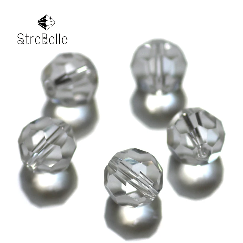 Бусины из австрийского хрусталя в форме футбольного мяча 10 мм 100 шт. круглые