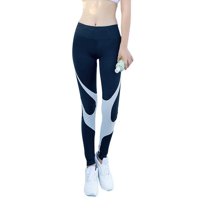 Women Running Leggings Sports Woman Tights Training Trousers Quick Drying Fabric Splicing Ladies Fitness Clothes | Спорт и