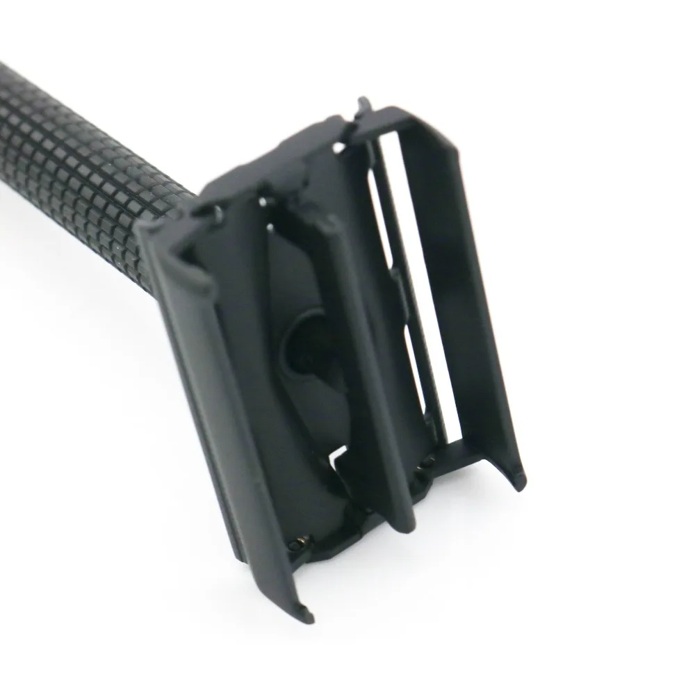 Безопасная бритва с двойным краем черный ручной бритвенный станок классический