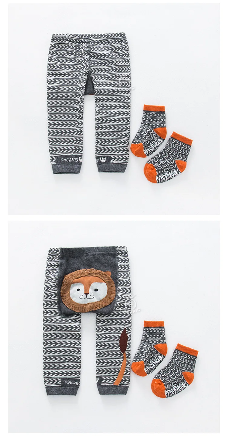 KACAKID Unisex Toddler Pants Set Cute Animal Pattern Girl Boys Kids Toddler Pants Set Cotton Dots Girl Boys Toddler Pants 1115