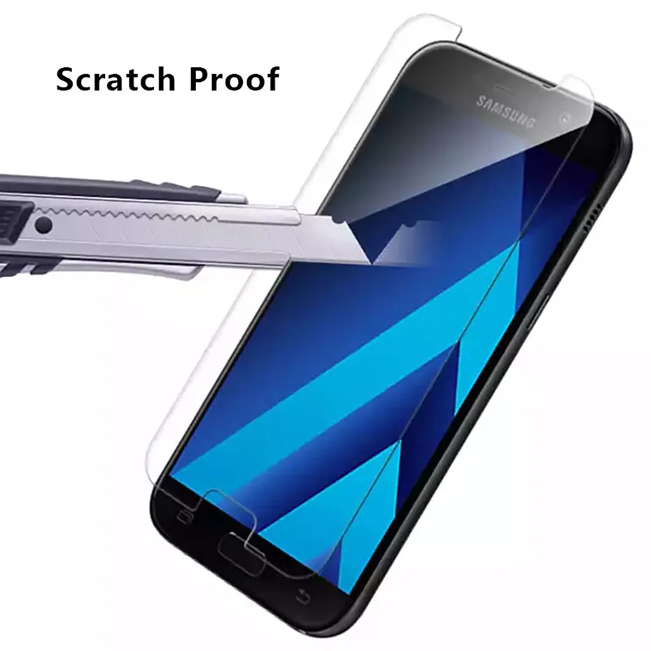 9h Защитное стекло для экрана samsung A5 2017 A7 A3 2016 ультратонкое закаленное | Мобильные