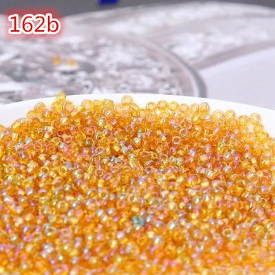 20 г(1200 шт) Блестящий прозрачный 2 мм 12/0 чешское семя разделитель стеклянные бусины сделай сам для изготовления одежды материал для вышивки крестом аксессуары - Цвет: 162b golden