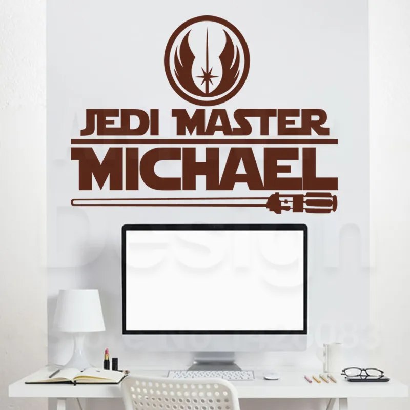 Искусство новый дизайн home decor виниловые Мастер-Джедай слова стикер стены дешевые