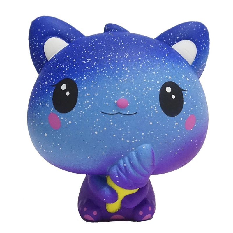 Galaxy мороженое кошка котенок мягкий медленно поднимающийся милый Jumbo ремень Мягкий Сжимаемый ароматизированный хлеб торт игрушка подарок малыш развлечение 11*11*7 см