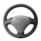 Сшитый вручную черный Чехлы рулевого колеса автомобиля из искусственной кожи PU для Toyota Vios Corolla 2000-2004 Mark 2 для Lexus GS43