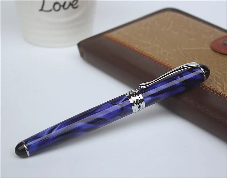 Благородная перьевая ручка JINHAO X750, всего 15 цветов, с подарочным футляром, толстая металлическая чернильная ручка - Цвет: 1PC C color
