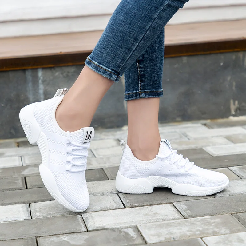 Женская обувь модная легкая дышащая с сеткой повседневная женская спортивная